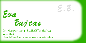 eva bujtas business card